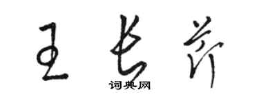 駱恆光王長芹草書個性簽名怎么寫