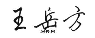 駱恆光王岳方行書個性簽名怎么寫