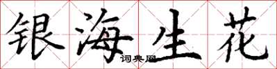丁謙銀海生花楷書怎么寫