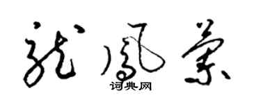 梁錦英龍鳳蘭草書個性簽名怎么寫