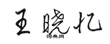 駱恆光王曉憶行書個性簽名怎么寫