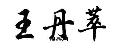 胡問遂王丹萃行書個性簽名怎么寫