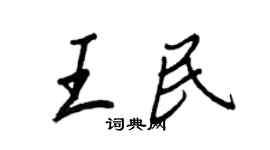 王正良王民行書個性簽名怎么寫