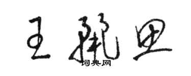 駱恆光王麗思草書個性簽名怎么寫