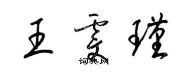 梁錦英王雯瑾草書個性簽名怎么寫