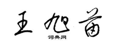 梁錦英王旭苗草書個性簽名怎么寫