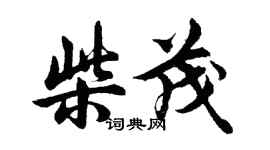 胡問遂柴茂行書個性簽名怎么寫