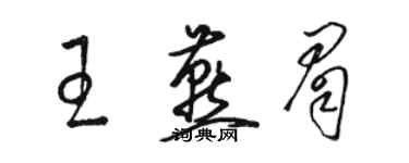 駱恆光王燕眉草書個性簽名怎么寫