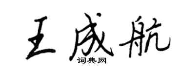 王正良王成航行書個性簽名怎么寫