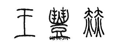 陳墨王豐赫篆書個性簽名怎么寫