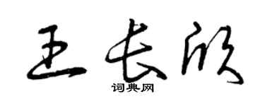 曾慶福王長欣草書個性簽名怎么寫