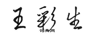 駱恆光王彩生行書個性簽名怎么寫