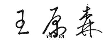 駱恆光王原森草書個性簽名怎么寫