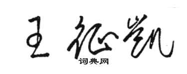駱恆光王征凱草書個性簽名怎么寫