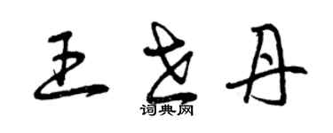 曾慶福王世丹草書個性簽名怎么寫