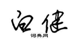 朱錫榮白健草書個性簽名怎么寫