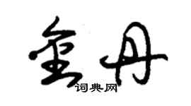 朱錫榮金丹草書個性簽名怎么寫