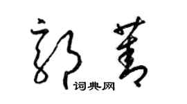 梁錦英郭菁草書個性簽名怎么寫