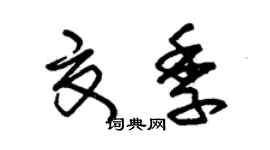 朱錫榮夏季草書個性簽名怎么寫