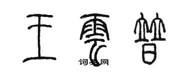 陳墨王雲普篆書個性簽名怎么寫