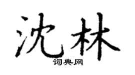 丁謙沈林楷書個性簽名怎么寫