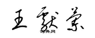 梁錦英王獻蘭草書個性簽名怎么寫