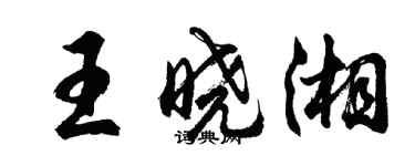 胡問遂王曉湘行書個性簽名怎么寫
