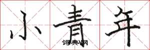 駱恆光小青年楷書怎么寫