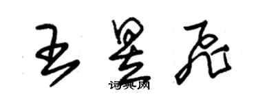 朱錫榮王昱飛草書個性簽名怎么寫