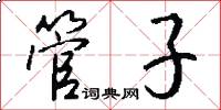 管子怎么寫好看