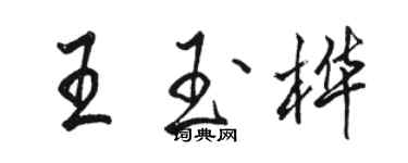 駱恆光王玉樺行書個性簽名怎么寫