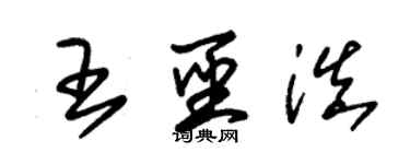 朱錫榮王聖滇草書個性簽名怎么寫