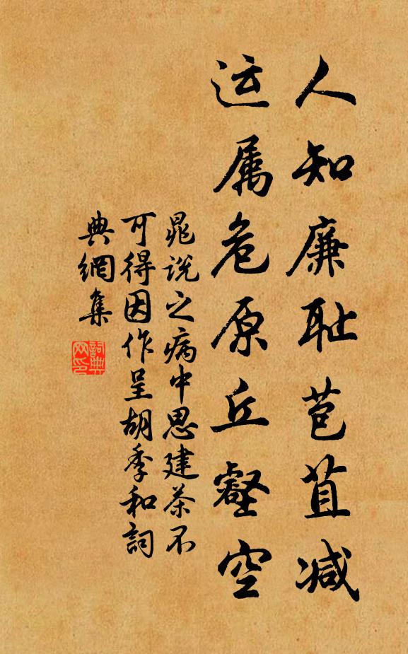 晁說之人知廉恥苞苴減,運屬危原丘壑空書法作品欣賞