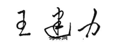 駱恆光王建力草書個性簽名怎么寫