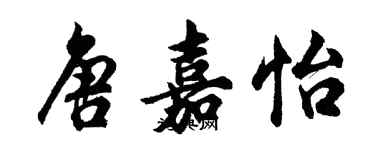 胡問遂唐嘉怡行書個性簽名怎么寫