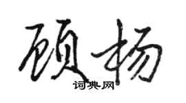 駱恆光顧楊行書個性簽名怎么寫