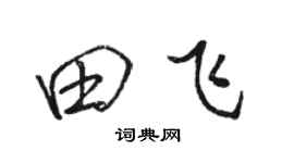 駱恆光田飛行書個性簽名怎么寫