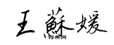 王正良王蘇媛行書個性簽名怎么寫