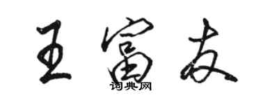 駱恆光王富友行書個性簽名怎么寫