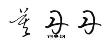 駱恆光莫丹丹草書個性簽名怎么寫