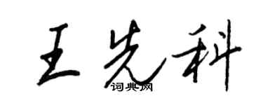 王正良王先科行書個性簽名怎么寫