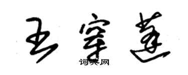 朱錫榮王穿蓬草書個性簽名怎么寫