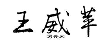 曾慶福王威苹行書個性簽名怎么寫