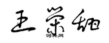 曾慶福王榮甜草書個性簽名怎么寫