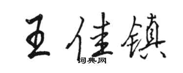 駱恆光王佳鎮行書個性簽名怎么寫