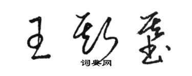 駱恆光王斯基草書個性簽名怎么寫