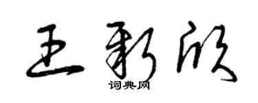曾慶福王新欣草書個性簽名怎么寫