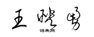 梁錦英王映勇草書個性簽名怎么寫