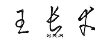 駱恆光王長幸草書個性簽名怎么寫