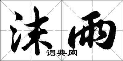 胡問遂沫雨行書怎么寫